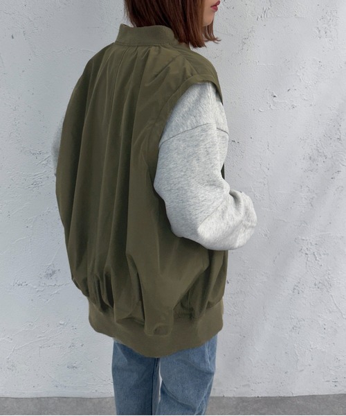 apres jour mignon（アプレジュールミニョン）の「２WAY　MA-1【ZOZOTOWN限定アイテム】（MA-1・レディース・カーキ/ブラック/オフホワイト/グレイッシュベージュ・フリー/X-LARGE）」の15枚目の写真