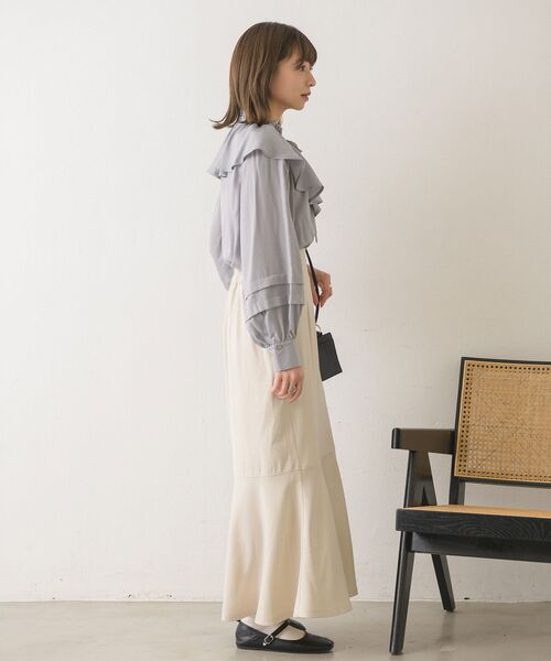 RETRO GIRL（レトロガール）の「H/WマーメイドSK（スカート・レディース・チャコールグレー/ブラック/ライトグリーン/ナチュラル・FREE）」の5枚目の写真