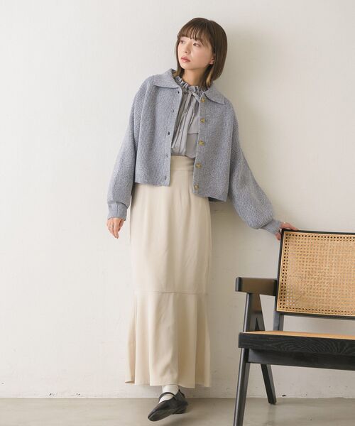 RETRO GIRL（レトロガール）の「H/WマーメイドSK（スカート・レディース・チャコールグレー/ブラック/ライトグリーン/ナチュラル・FREE）」の14枚目の写真