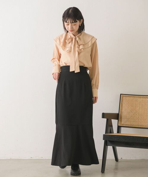 RETRO GIRL（レトロガール）の「H/WマーメイドSK（スカート・レディース・チャコールグレー/ブラック/ライトグリーン/ナチュラル・FREE）」の6枚目の写真