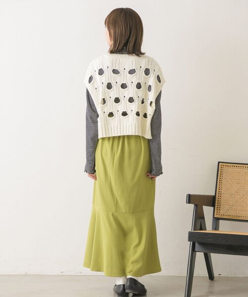 RETRO GIRL（レトロガール）の「H/WマーメイドSK（スカート・レディース・チャコールグレー/ブラック/ライトグリーン/ナチュラル・FREE）」の22枚目の写真