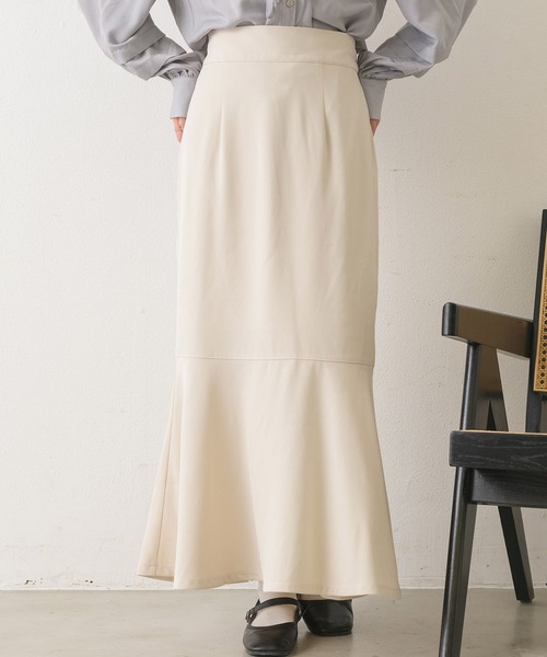 RETRO GIRL（レトロガール）の「H/WマーメイドSK（スカート・レディース・チャコールグレー/ブラック/ライトグリーン/ナチュラル・FREE）」の3枚目の写真