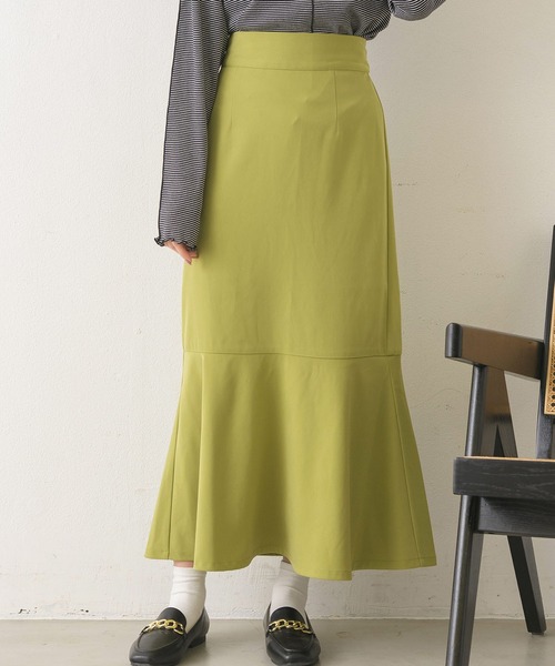 RETRO GIRL（レトロガール）の「H/WマーメイドSK（スカート・レディース・チャコールグレー/ブラック/ライトグリーン/ナチュラル・FREE）」の4枚目の写真