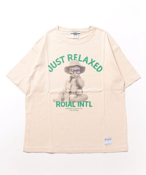 roial（ロイアル）の「DESIGN TEE/ROIAL(ロイアル)スタンダードシルエットベイビープリント半袖Tシャツ（Tシャツ/カットソー・レディース・ホワイト/ブラック/ベージュ/ブルー/グリーン・MEDIUM/LARGE）」の4枚目の写真