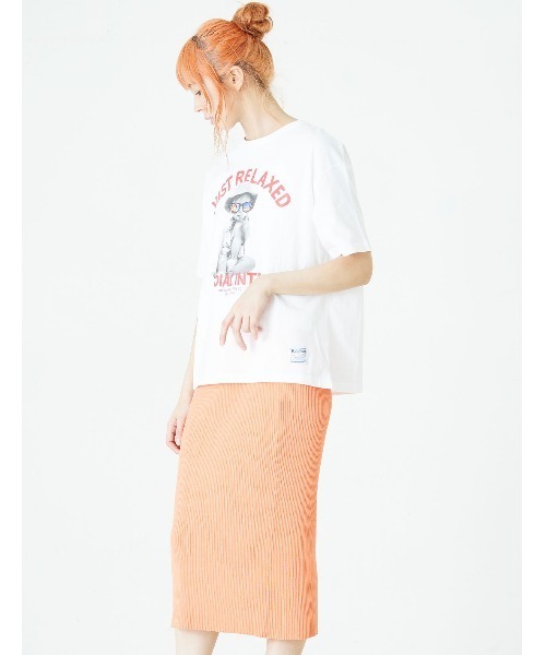 roial（ロイアル）の「DESIGN TEE/ROIAL(ロイアル)スタンダードシルエットベイビープリント半袖Tシャツ（Tシャツ/カットソー・レディース・ホワイト/ブラック/ベージュ/ブルー/グリーン・MEDIUM/LARGE）」の22枚目の写真