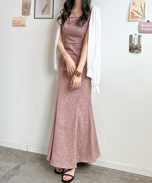 花柄マーメイドキャミソールワンピース セール】花柄マーメイドキャミワンピース（ワンピース）｜Futier