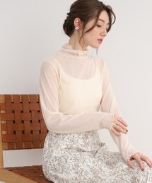 Cutie Blonde | 【大人の上品な肌見せに】シアーハイネックインナー(Tシャツ/カットソー)