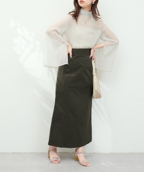 natural couture（ナチュラルクチュール）の「袖フレアスリットブラウス（シャツ/ブラウス・レディース・オフホワイト/ライトグレー/パープル系その他・FREE）」の11枚目の写真