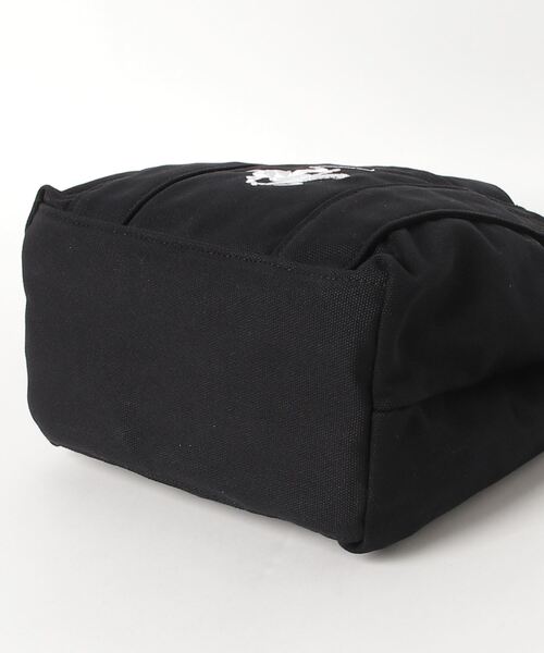 BEVERLY HILLS POLO CLUB（ビバリーヒルズポロクラブ）の「BEVERLY HILLS POLO CLUB/ビバリーヒルズポロクラブ 　16ozキャンバスロゴ入りミニトート（トートバッグ・レディース・ブラック/ベージュ系/サックスブルー/ホワイト×ネイビー/ブラウン系/ライトインディゴブルー・FREE）」の10枚目の写真