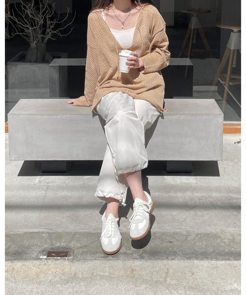 LE MORE（リモア）の「メッシュニット2wayプルオーバー（ニット/セーター・レディース・アイボリー/ブラック/ベージュ・FREE）」の8枚目の写真