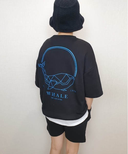 STATUS(ステイタス)の「韓国 ファッション ストリート ブランド RING WHALE TEE メンズ レディース ユニセックス(Tシャツ/カットソー・メンズ・ライトグレー/ブラック系その他2/ブラック系その他・FREE)」の3枚目の写真