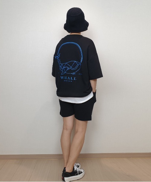 STATUS(ステイタス)の「韓国 ファッション ストリート ブランド RING WHALE TEE メンズ レディース ユニセックス(Tシャツ/カットソー・メンズ・ライトグレー/ブラック系その他2/ブラック系その他・FREE)」の9枚目の写真