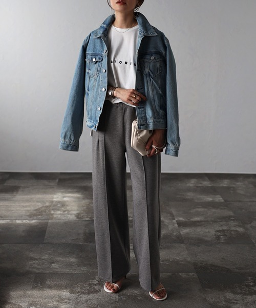 Bonjour Sagan（ボンジュールサガン）の「MORATORIUMコットンフレンチスリーブT（Tシャツ/カットソー・レディース・ライトベージュ/オフホワイト/チャコールグレー・FREE）」の4枚目の写真