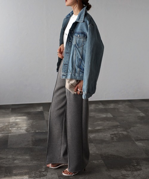 Bonjour Sagan（ボンジュールサガン）の「MORATORIUMコットンフレンチスリーブT（Tシャツ/カットソー・レディース・ライトベージュ/オフホワイト/チャコールグレー・FREE）」の6枚目の写真