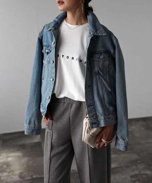 Bonjour Sagan（ボンジュールサガン）の「MORATORIUMコットンフレンチスリーブT（Tシャツ/カットソー・レディース・ライトベージュ/オフホワイト/チャコールグレー・FREE）」の11枚目の写真