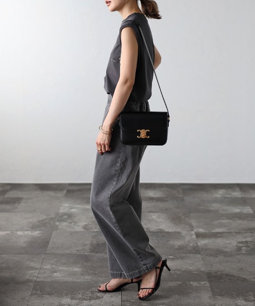 Bonjour Sagan（ボンジュールサガン）の「MORATORIUMコットンフレンチスリーブT（Tシャツ/カットソー・レディース・ライトベージュ/オフホワイト/チャコールグレー・FREE）」の16枚目の写真