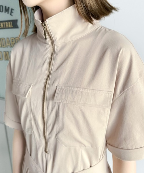 Java(ジャバ)の「《JaVaジャバ 別注》1枚でお洒落上級者。ハーフジップオールインワン(サロペット/オーバーオール・レディース・グレー系/ブラック/ベージュ・LARGE/X-LARGE/SMALL/MEDIUM)」の18枚目の写真