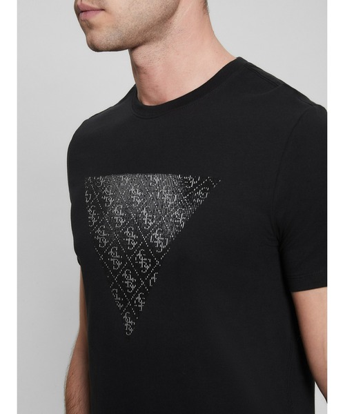 Guess(ゲス)の「Eco Triangle Crewneck Tee Tシャツ(Tシャツ/カットソー・メンズ・ホワイト/ブラック/ライトブルー・SMALL/MEDIUM/LARGE/X-LARGE)」の6枚目の写真