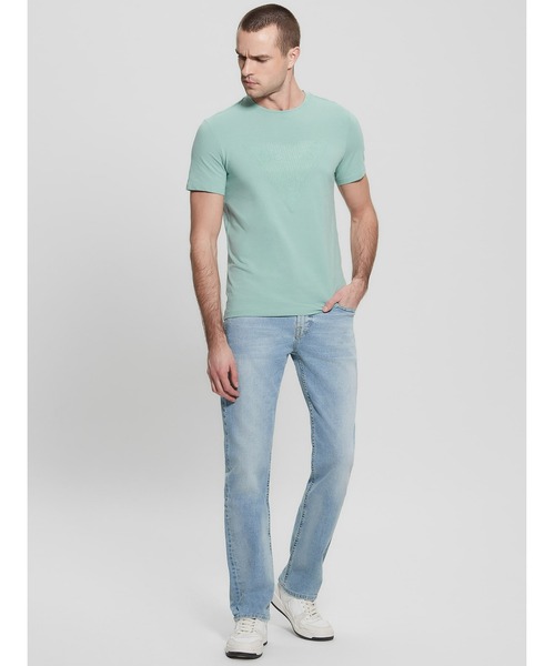 Guess(ゲス)の「Eco Triangle Crewneck Tee Tシャツ(Tシャツ/カットソー・メンズ・ホワイト/ブラック/ライトブルー・SMALL/MEDIUM/LARGE/X-LARGE)」の16枚目の写真