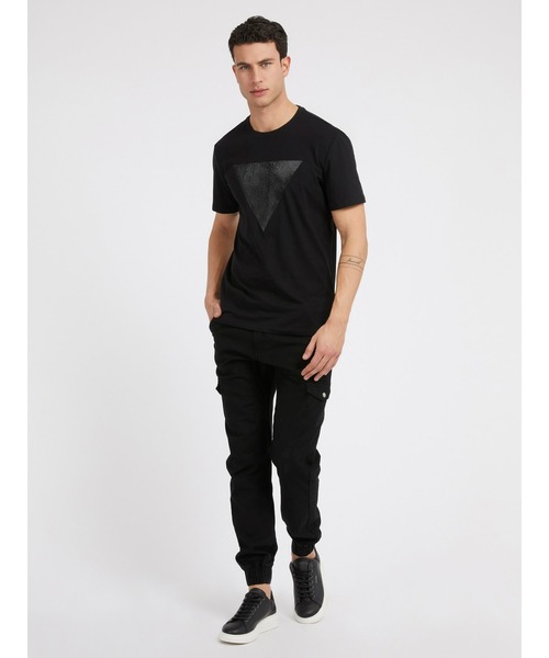 Guess(ゲス)の「Eco Triangle Crewneck Tee Tシャツ(Tシャツ/カットソー・メンズ・ホワイト/ブラック/ライトブルー・SMALL/MEDIUM/LARGE/X-LARGE)」の8枚目の写真