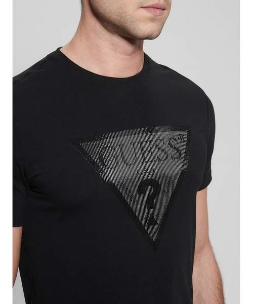Guess(ゲス)の「Eco Triangle Crewneck Tee Tシャツ(Tシャツ/カットソー・メンズ・ホワイト/ブラック/ライトブルー・SMALL/MEDIUM/LARGE/X-LARGE)」の5枚目の写真