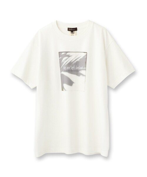 Reflect(リフレクト)の「【WORLD for the World/洗える】モノクロフォトプリントTシャツ(Tシャツ/カットソー・レディース・アイボリー・09)」の8枚目の写真