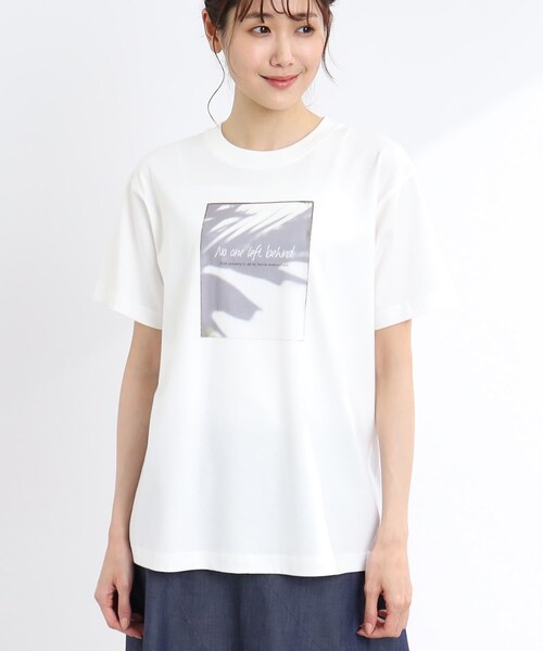 Reflect(リフレクト)の「【WORLD for the World/洗える】モノクロフォトプリントTシャツ(Tシャツ/カットソー・レディース・アイボリー・09)」の13枚目の写真