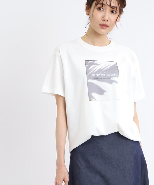 Reflect(リフレクト)の「【WORLD for the World/洗える】モノクロフォトプリントTシャツ(Tシャツ/カットソー・レディース・アイボリー・09)」の14枚目の写真