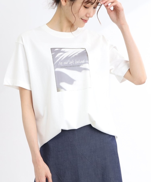 Reflect(リフレクト)の「【WORLD for the World/洗える】モノクロフォトプリントTシャツ(Tシャツ/カットソー・レディース・アイボリー・09)」の5枚目の写真