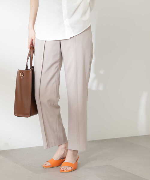 N.（N. Natural Beauty Basic）（エヌエヌナチュラルビューティーベーシック）の「【S Size Line】◆ドライタッチピンタックテーパードパンツ（スラックス・レディース・ベージュ/イエロー・SMALL/MEDIUM）」の12枚目の写真