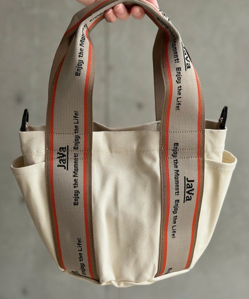 Java(ジャバ)の「《JaVa ジャバコラボ》存在感抜群!ジャガードテープ2wayミニショルダーバッグ(ショルダーバッグ・レディース・アイボリー/ブラック/ベージュ・ONE SIZE)」の20枚目の写真