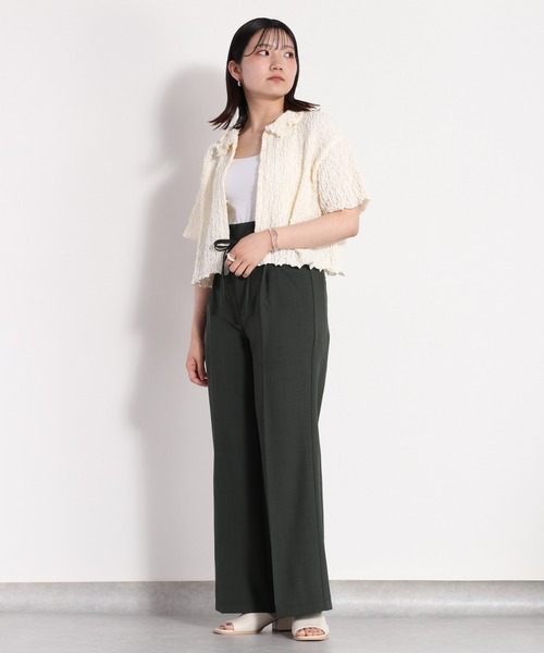 cepo（セポ）の「フクレジャガードエリツキカーディガン（カーディガン/ボレロ・レディース・オフホワイト/ブラック/ブルー・FREE）」の19枚目の写真