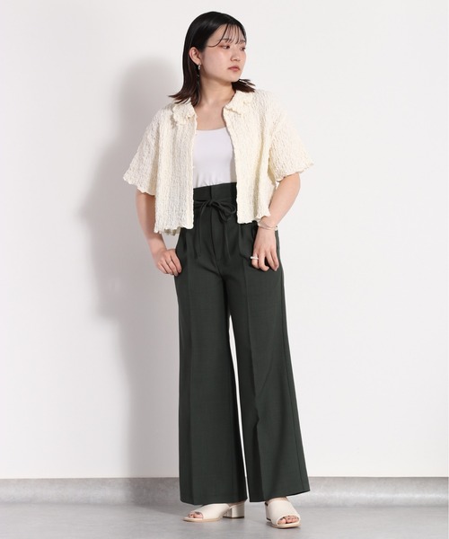 cepo（セポ）の「フクレジャガードエリツキカーディガン（カーディガン/ボレロ・レディース・オフホワイト/ブラック/ブルー・FREE）」の20枚目の写真