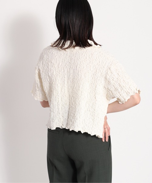 cepo（セポ）の「フクレジャガードエリツキカーディガン（カーディガン/ボレロ・レディース・オフホワイト/ブラック/ブルー・FREE）」の18枚目の写真