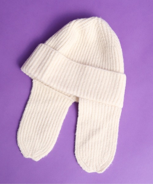 didizizi（ディディジジ）の「ドッグイヤーニットワッチ（ニットキャップ/ビーニー・レディース・パープル/アイボリー/カーキ・FREE）」の10枚目の写真