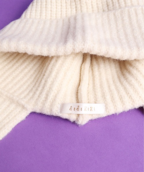 didizizi（ディディジジ）の「ドッグイヤーニットワッチ（ニットキャップ/ビーニー・レディース・パープル/アイボリー/カーキ・FREE）」の9枚目の写真