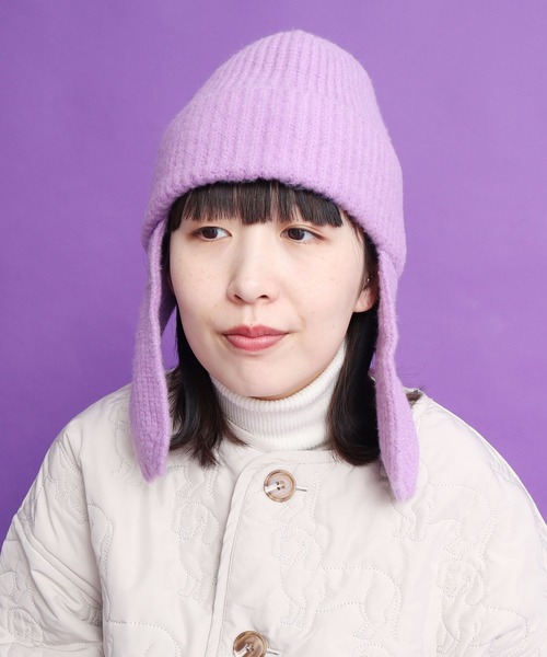 didizizi（ディディジジ）の「ドッグイヤーニットワッチ（ニットキャップ/ビーニー・レディース・パープル/アイボリー/カーキ・FREE）」の19枚目の写真