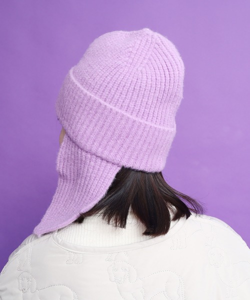 didizizi（ディディジジ）の「ドッグイヤーニットワッチ（ニットキャップ/ビーニー・レディース・パープル/アイボリー/カーキ・FREE）」の11枚目の写真
