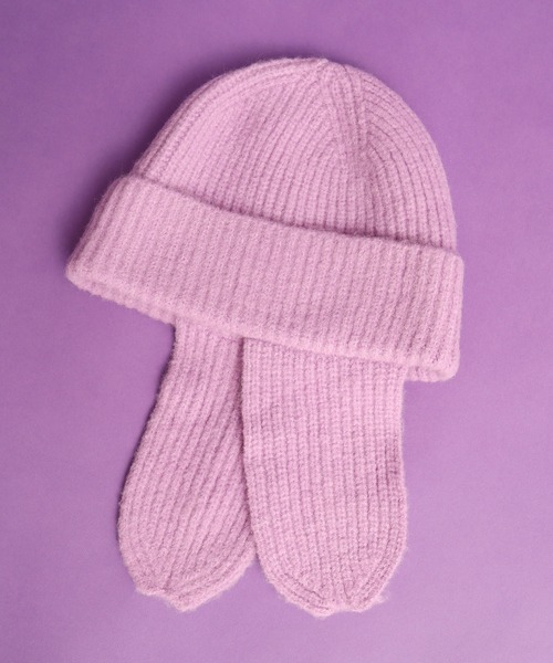 didizizi（ディディジジ）の「ドッグイヤーニットワッチ（ニットキャップ/ビーニー・レディース・パープル/アイボリー/カーキ・FREE）」の21枚目の写真