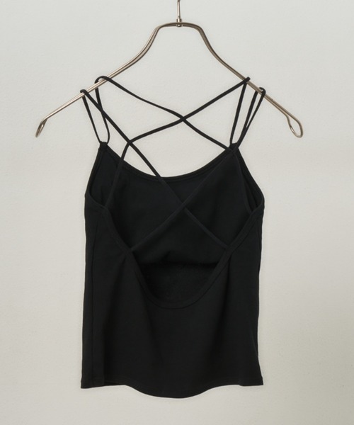 MERLOT（メルロー）の「カップ付きバッククロスキャミソール（キャミソール・レディース・ブラック/グレー/ホワイト・FREE）」の11枚目の写真