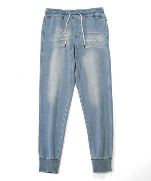 SOMEDIFF（サムディフ）の「【SOMEDIFF】カットデニムジョガーパンツ メンズ スウェットスキニー イージーパンツ ジャージ素材 スリム ジーンズ 春服 冬服（デニムパンツ・メンズ・インディゴブルー/ブラック/ブルー/ダークブラック/グレー・M/L/XL/XXL）」の17枚目の写真