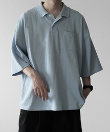 【RUUBON】moss stitch polo shirt / モスステッチ ポロシャツ
