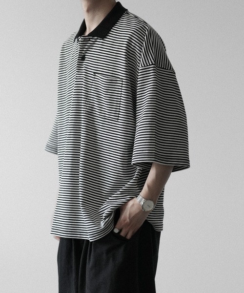 MOSS STITCH LOOSE POLO SHIRT / 鹿の子ルーズポロシャツ