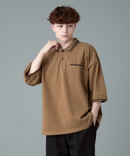 レビュー高評価商品 stitch RUUBON】moss polo ポロシャツ モスステッチ / shirt トップス