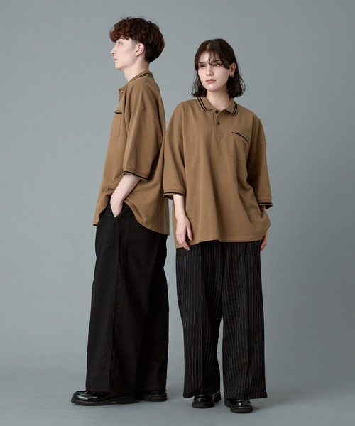 MOSS STITCH LOOSE POLO SHIRT / 鹿の子ルーズポロシャツ