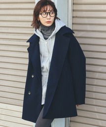 Auntie Rosa Holiday | スタンドカラー3WAYショートコート(ピーコート)