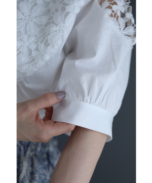cawaii(カワイイ)の「360度囲む白花レースのブラウストップス(シャツ/ブラウス・レディース・ホワイト・FREE)」の5枚目の写真