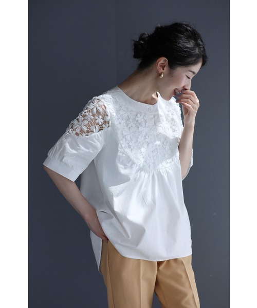 cawaii(カワイイ)の「360度囲む白花レースのブラウストップス(シャツ/ブラウス・レディース・ホワイト・FREE)」の11枚目の写真