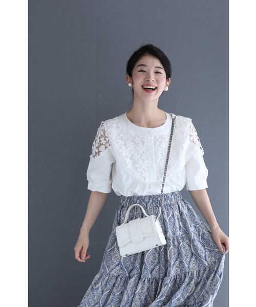 cawaii(カワイイ)の「360度囲む白花レースのブラウストップス(シャツ/ブラウス・レディース・ホワイト・FREE)」の17枚目の写真