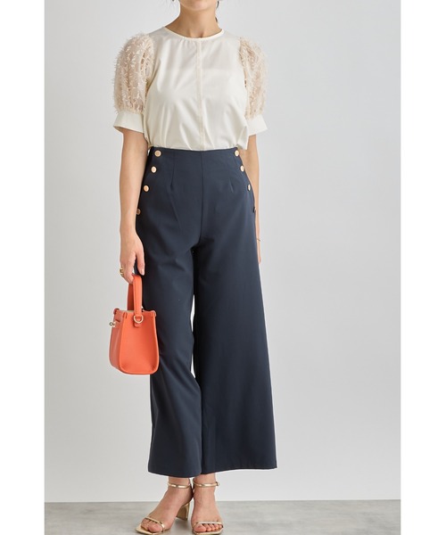 &. NOSTALGIA(アンドドットノスタルジア)の「フリンジスリーブブラウス(シャツ/ブラウス・レディース・ブラック/アイボリー・FREE)」の7枚目の写真